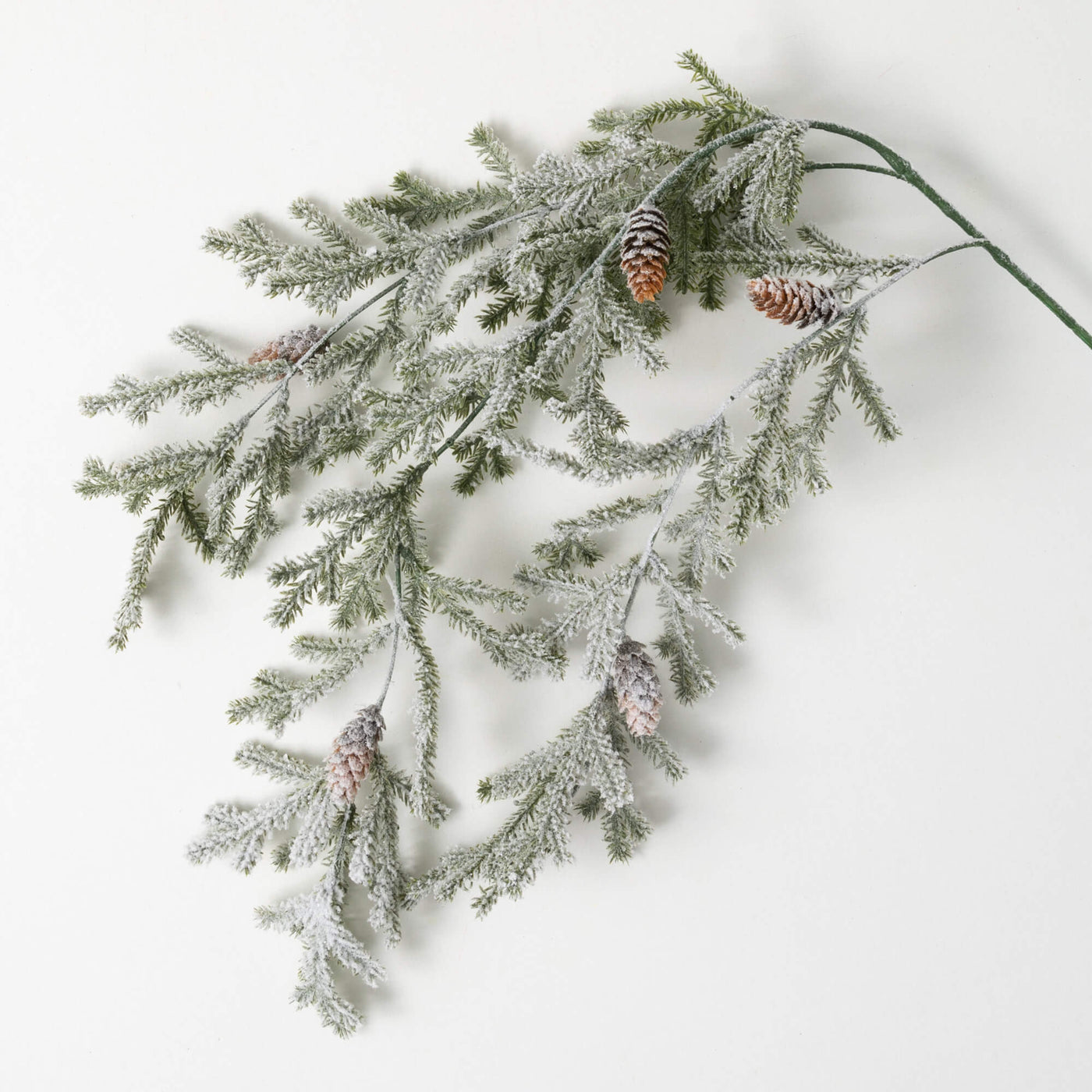 13.5" Frosted Winter Pine Branch