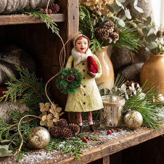 Handmade Folk Art Taking Home The Wreath Ornament