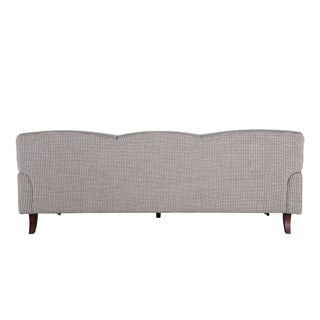 Brown and Cream Houndstooth Sofa