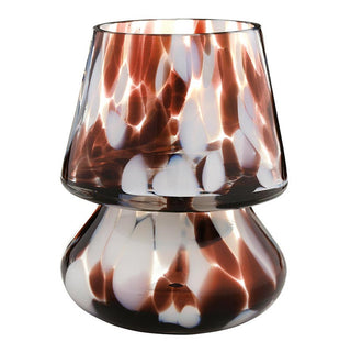 Brown and White Lamp Candle - Woodfire