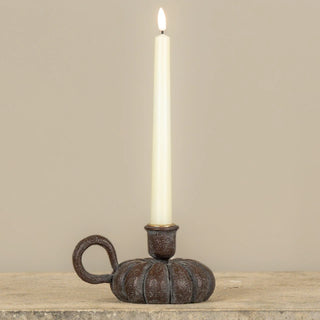 Brown Pumpkin Taper Candle Holder