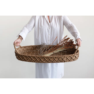 Seagrass Oval Tray