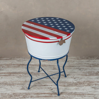 Patriotic Ice Bucket on Stand