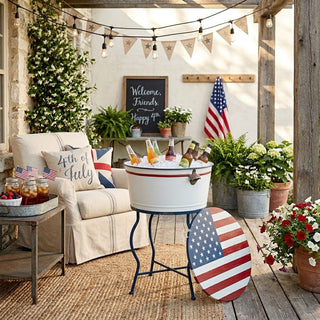 Patriotic Ice Bucket on Stand