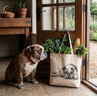 Bulldog Large Tote Bag