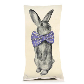 Bowtie Bunny Pillow - Choose Color