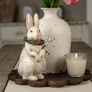 Mache Bunny with Grapevine Wreath