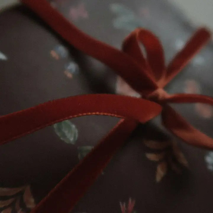 10ft Burnt Scarlet Velvet Ribbon