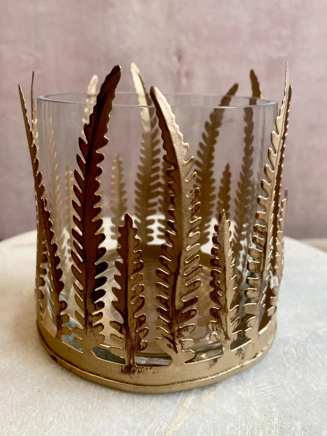 Brass Fern Tealight Holder