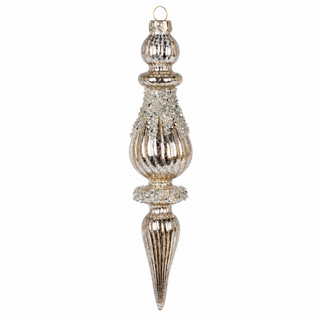 Gold Glass Finial Ornament - Choose Style