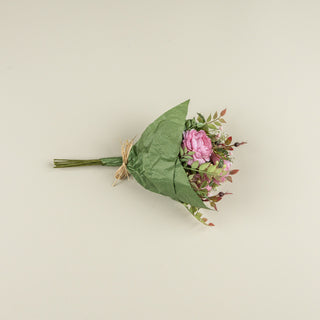 15" Pink Cabbage Rose Bouquet