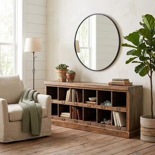 Wooden Hardware Bins Cabinet