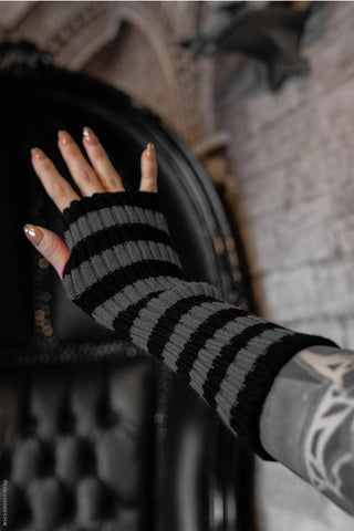 Spooky Striped Arm Warmers