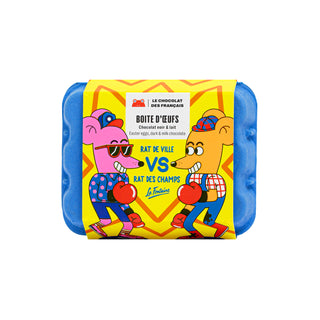 Le Chocolat Des Francais - Box of 12 Easter Eggs -Milk, Dark Chocolate Eggs