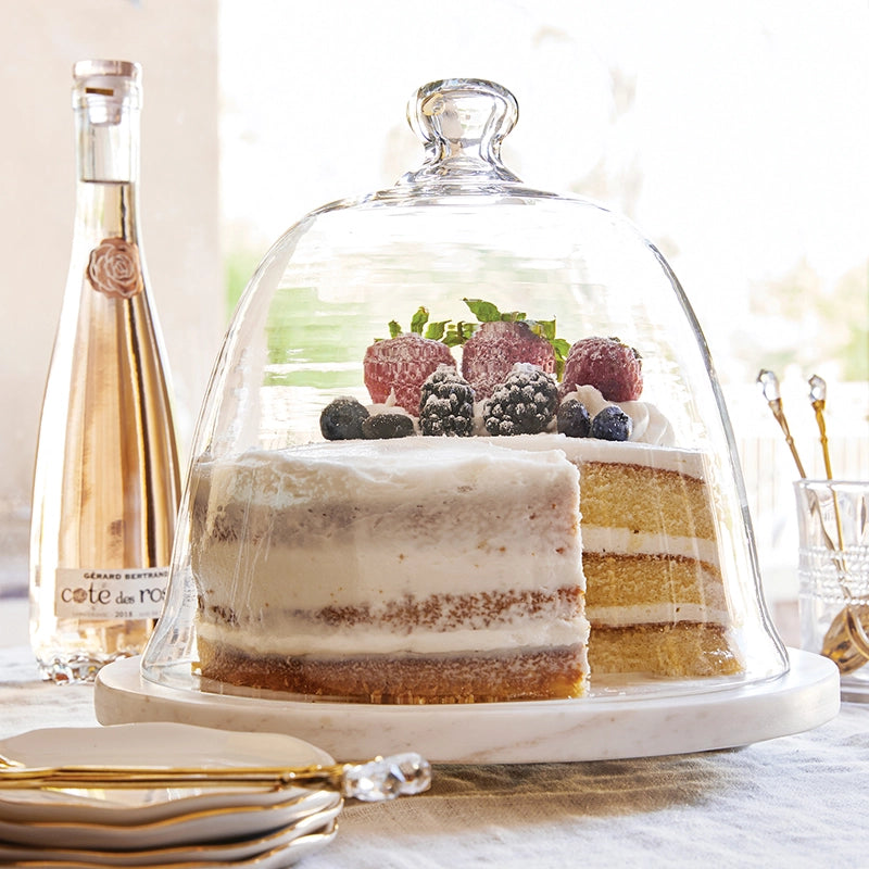 Cake or Cheese Dome with Marble Plate