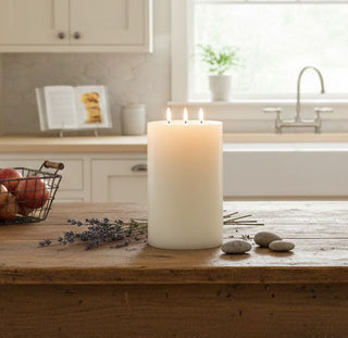 3 Wick 3D Flameless Candle - Choose 9" ot 11"