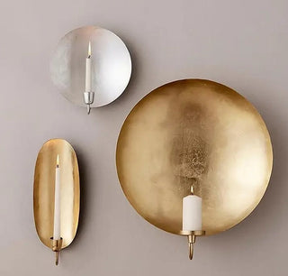 Handcrafted Brass Candle Wall Sconce - Choose Size