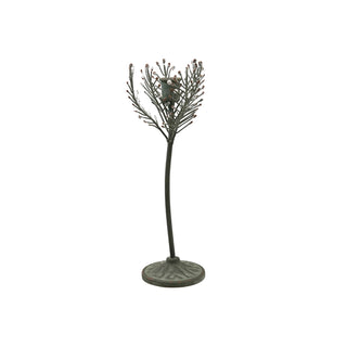 Painted Metal Pine Sprig Taper Holder