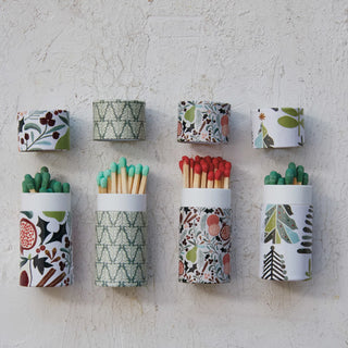 Set of 4 Holiday Design Safety Matches in Tube