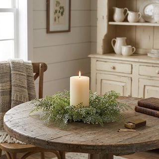 22" Real Touch Adiantum Candle Ring/Wreath