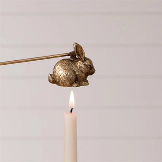 Gold Rabbit Pewter Candle Snuffer