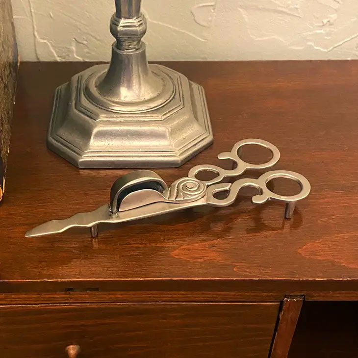 Pewter-Plated Candle Snuffer Scissors