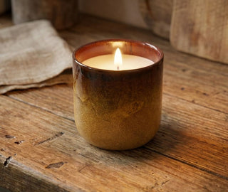 Stoneware Ombre 3D Flame Candle