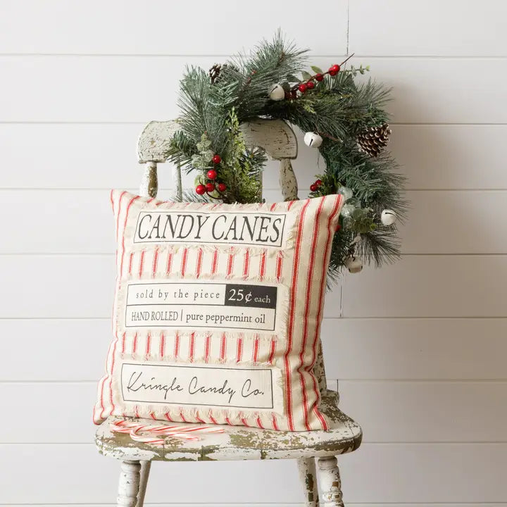 Kringle Candy Cane Accent Pillow