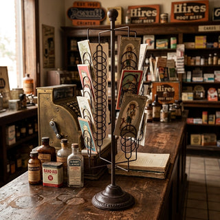 General Store Style Spinning Greeting Card Holder