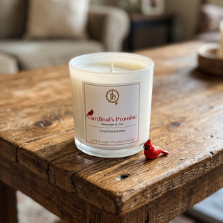 Love & Light Prayer Candle - Cardinal's Promise