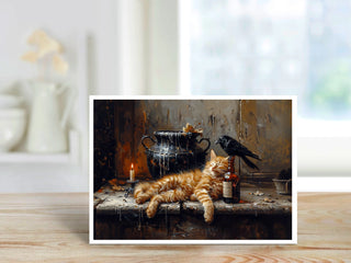 Potion Dreams Kitten and Raven - Note Card