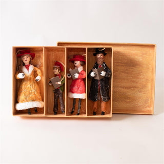 Caroling Family Folk Art Ornament Set