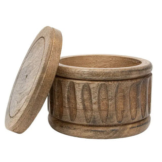 Carved Wood Salt Cellar