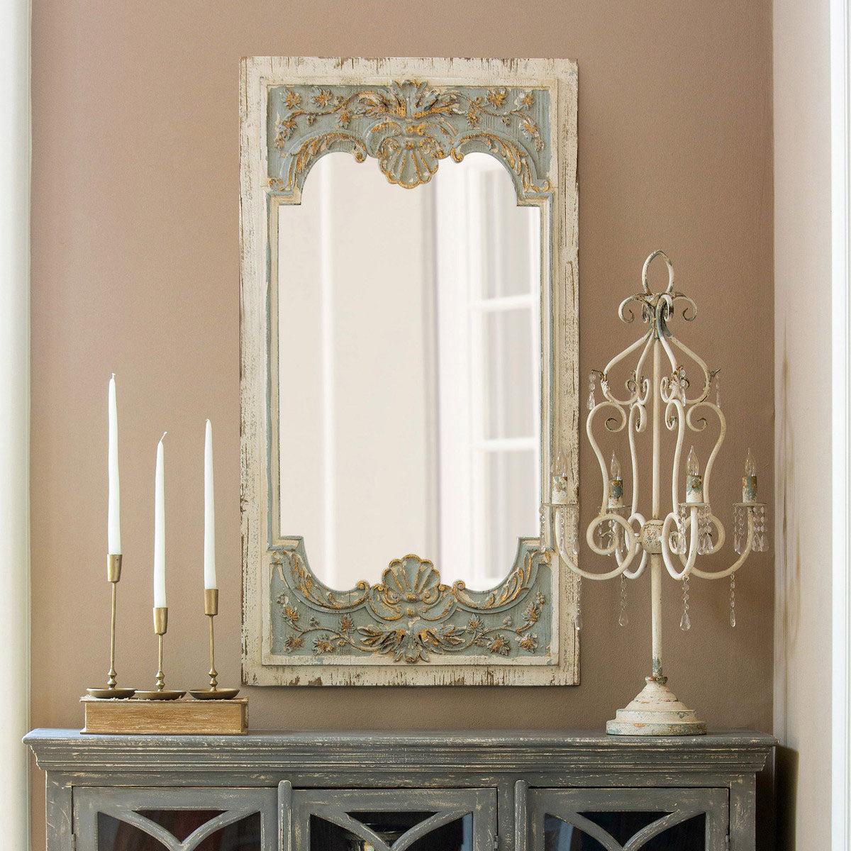 The Josephine Carved Wood Mirror - More Coming Soon
