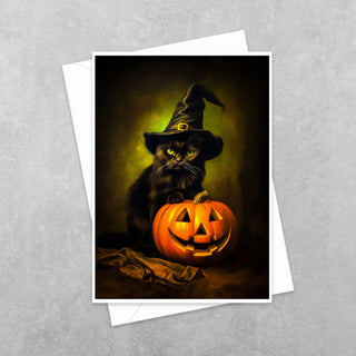 Black Cat Halloween - Note Card