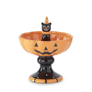 Pumpkin Bowl with Cat