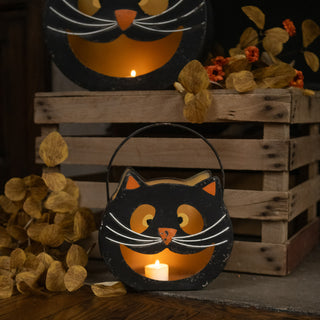 Vintage Style Metal Cat Bucket