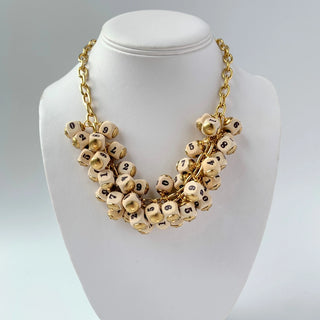 Wooden Number Charm Necklace