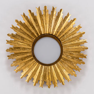 22" Gold Sunburst Flush-Mount Ceiling Light