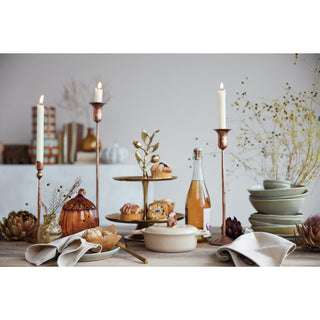 Stoneware Baker with Squirrel Finial