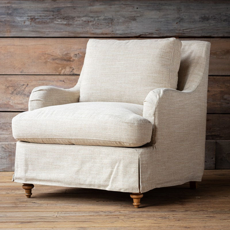 Houndstooth Slip Cover Arm Chair - Limited – Cotton & Crete