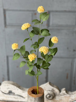 34" Chaplet Buds Stem - Soft Yellow