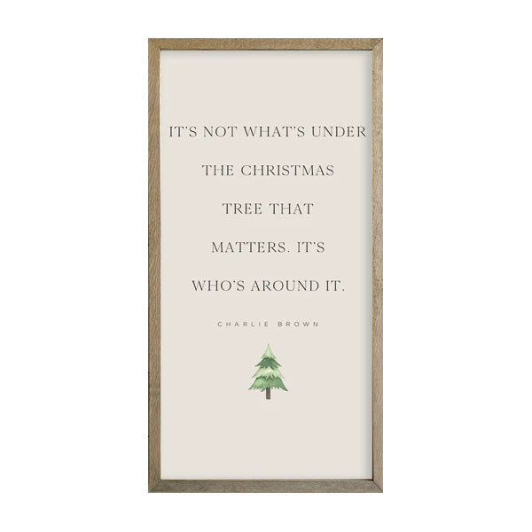 Charlie Brown Framed Quote Holiday Wall Decor