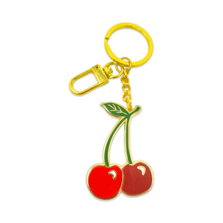 Cherry Enamel Bag Charm & Key Chain