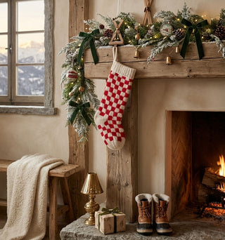 The Damier Stocking - Red