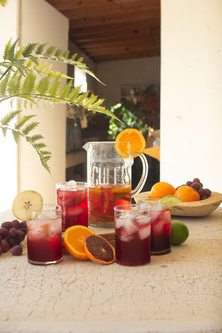 Glass Cheers Pitcher with 4 Glasses Set
