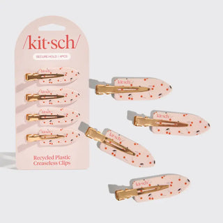 Kitsch Creaseless 4pc Cherry Print Hair Clips Set