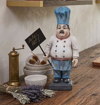 Vintage Style Magnesia Chef with Chalkboard