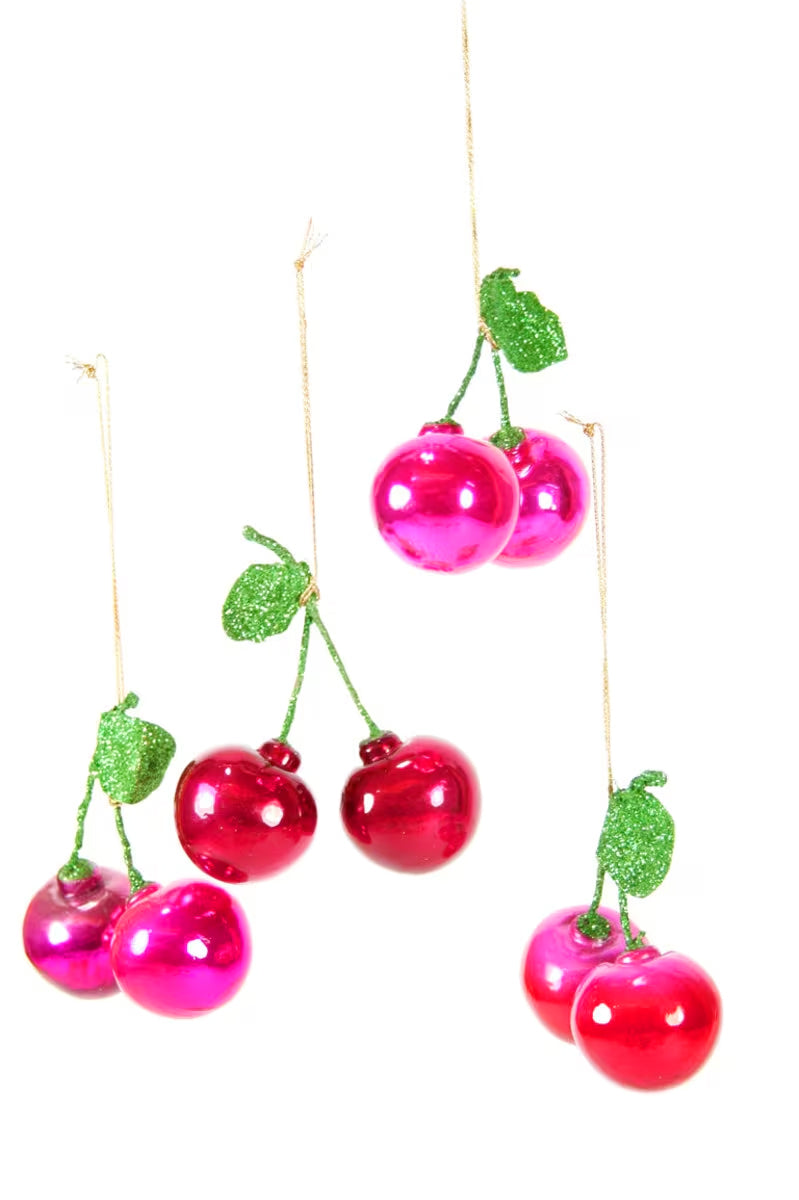 Cody Foster Glass Cherries Ornament