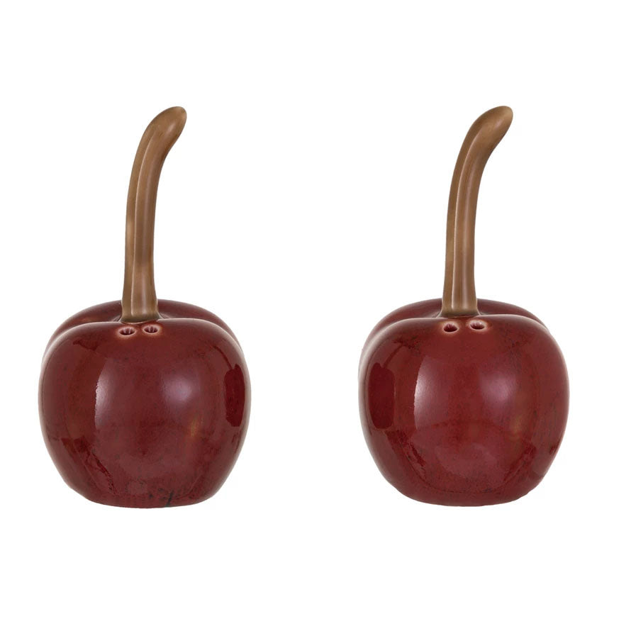 Red Cherry Salt and Pepper Shakers